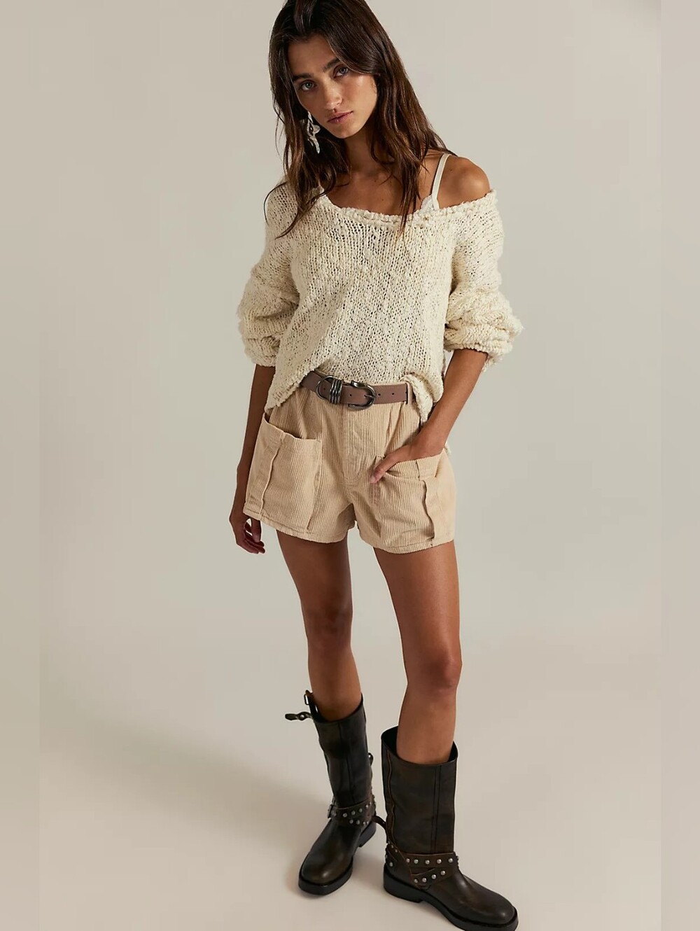 NWT Free People We The Free Shot Caller Corduroy Shorts In Xl